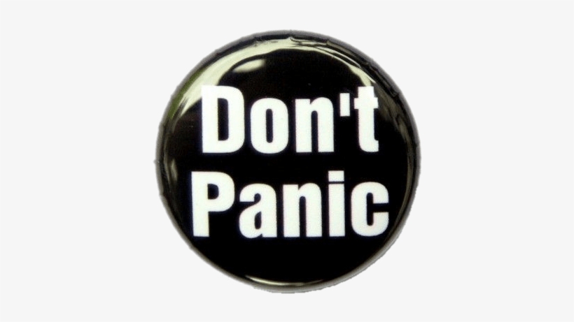 Don't Panic Black Button Png - Teresa Valse Pantellini, transparent png download