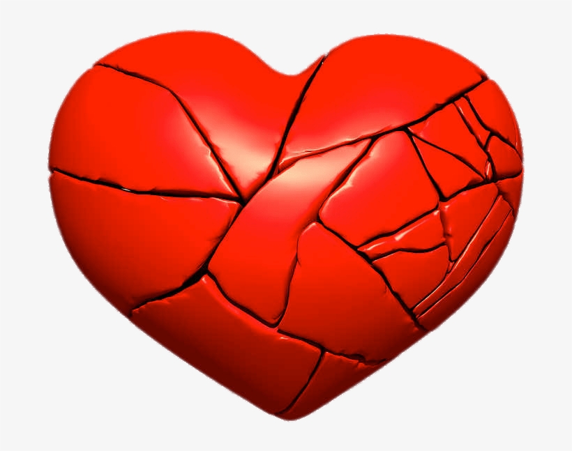 Fractured Broken Heart - Broken Heart, transparent png download
