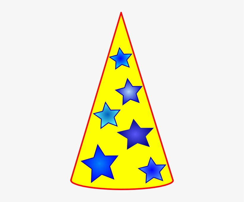 Blue Stars On Yellow Thinking Hat Svg Clip Arts 348, transparent png download