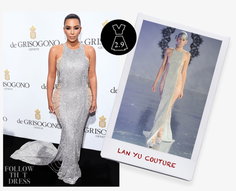 Kim Kardashian In Lan Yu Couture - De Grisogono, transparent png download