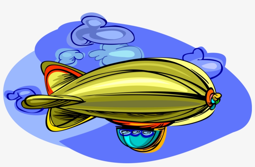 Dirigible, Blimp, Royalty Free Vector Clip Art Illustration - Illustration, transparent png download
