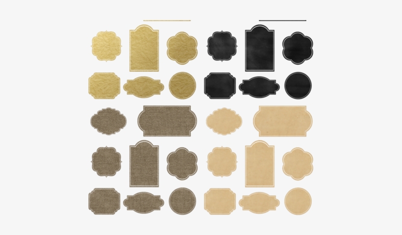 Burlap Gold Foil Vintage Paper Chalkboard Labels Fabric - Textile, transparent png download