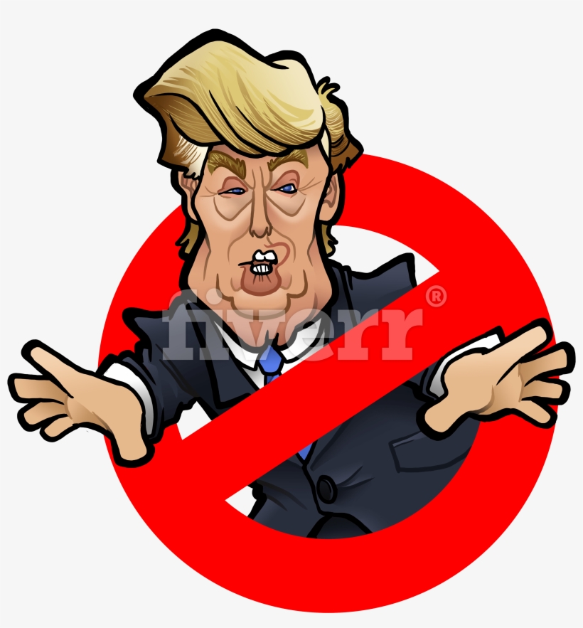 Banner Freeuse Draw A Celebrity Caricature By Binarygod - 4 Anti-trump 3.5" Stickers Plus Bonus 3" Pinback Button., transparent png download