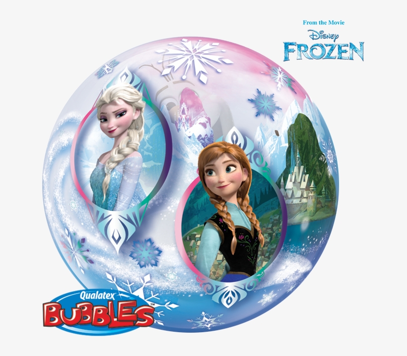 Frozen Bubble Balloon Anna & Elsa - 22" Frozen Bubble Balloons - Mylar Balloons Foil, transparent png download