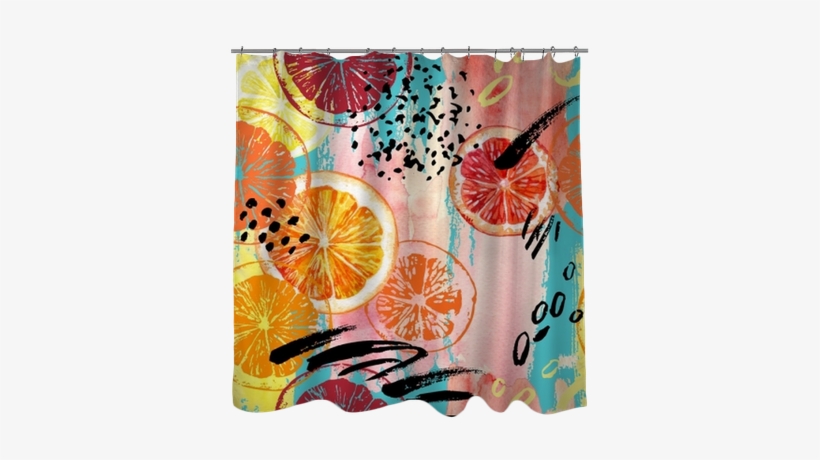 Watercolor Orange, Lemon, Grapefruit Seamless Pattern - Motif, transparent png download