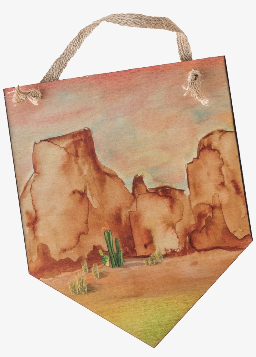 Watercolor Desert Scene - Bag, transparent png download