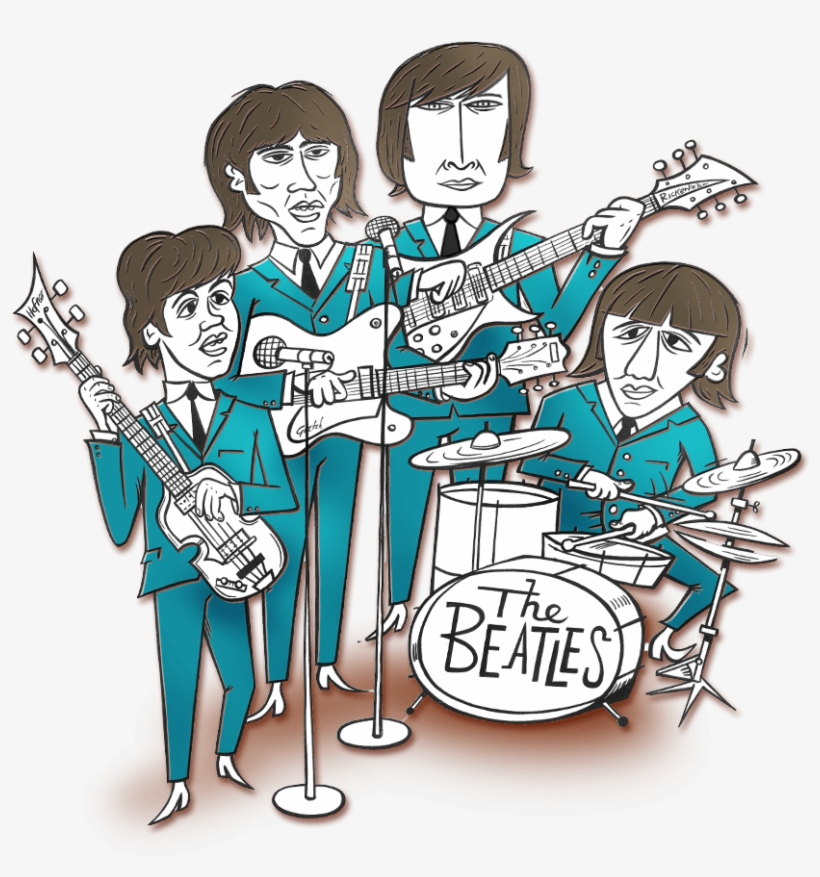 Beatles Cartoon - Cartoon, transparent png download
