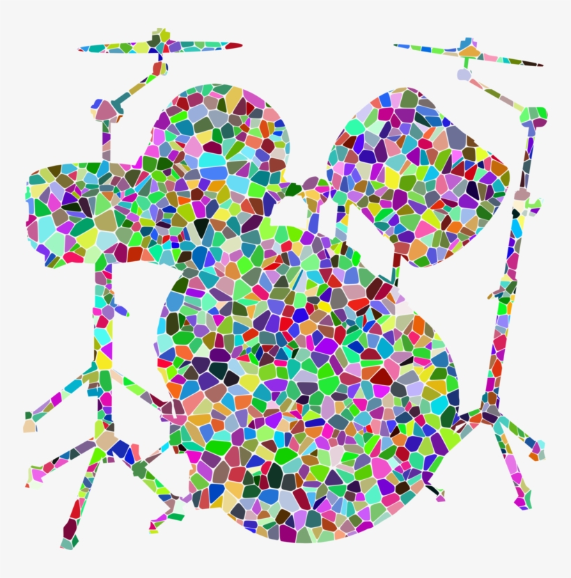 Drum Kits Music Snare Drums Percussion - Rainbow Drum Set, transparent png download