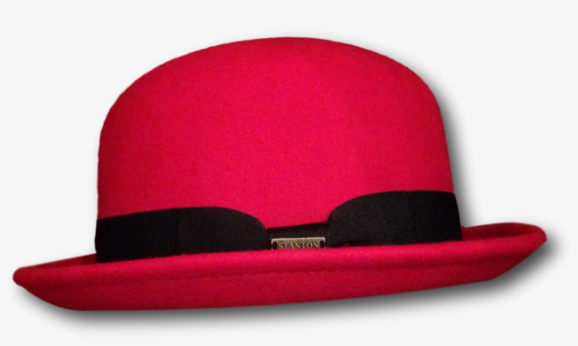 Red Bowler Hat - Fedora, transparent png download