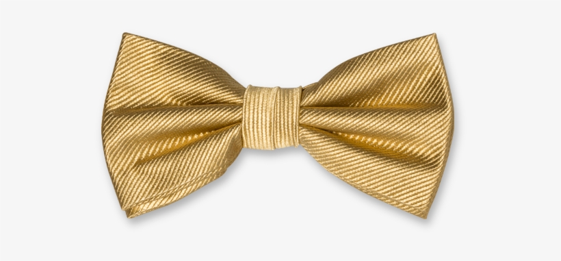 Gold Bow Tie - Fluga Guld, transparent png download