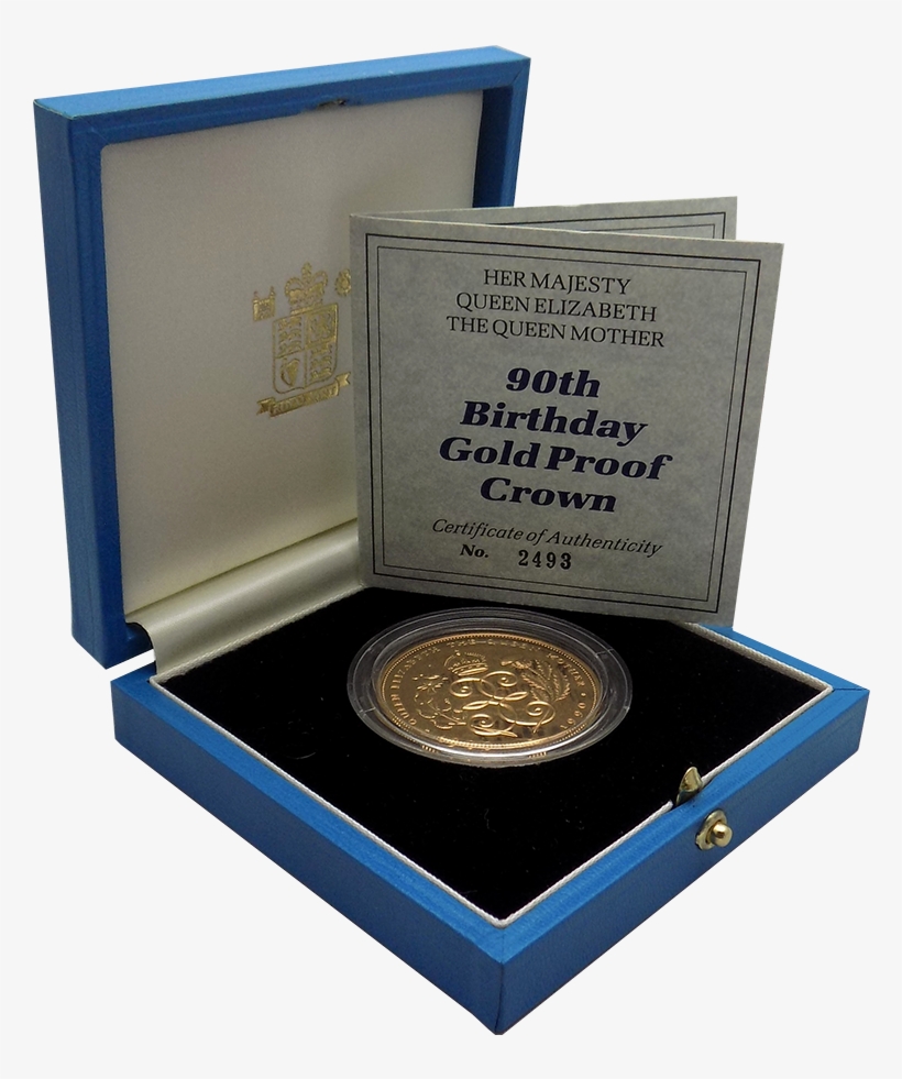 Pre-owned 1990 Uk Queen Mother 90th Birthday Gold Proof, transparent png download