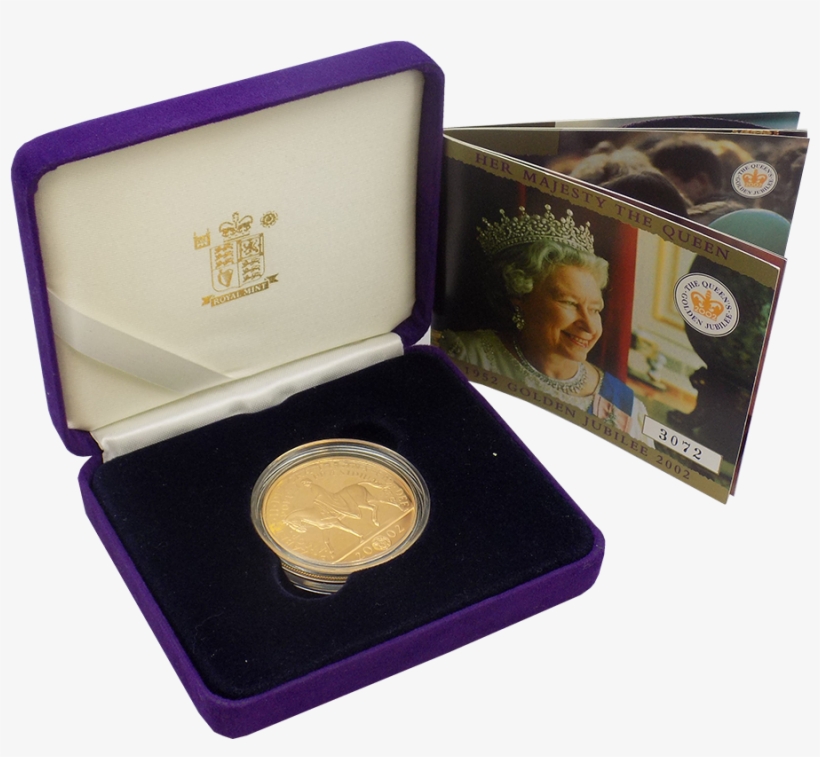 Pre-owned 2002 Uk Golden Jubilee Gold Proof Crown - Eye Shadow, transparent png download