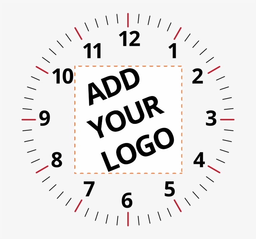 Your Logo Here Wall Clock - Number, transparent png download