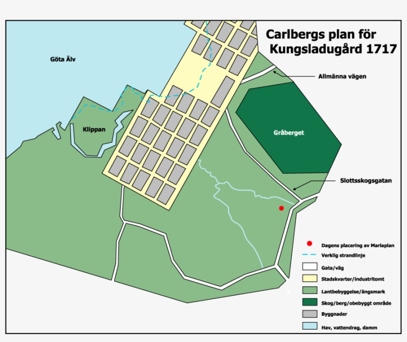 1717 Carlbergs Plan För Kungsladugård - Plan, transparent png download