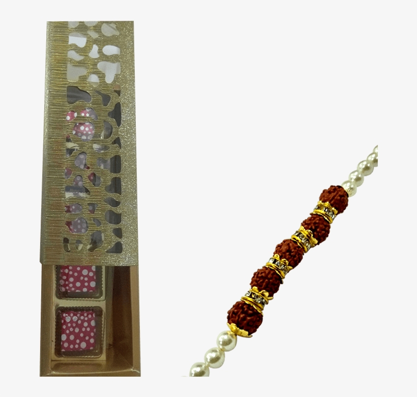 Exclusive Designer Rakhis With Chocolates - Bead, transparent png download