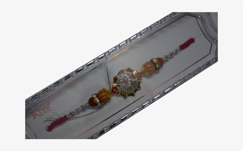 Beautiful Om Designer Rakhi For Kids - Crystal, transparent png download