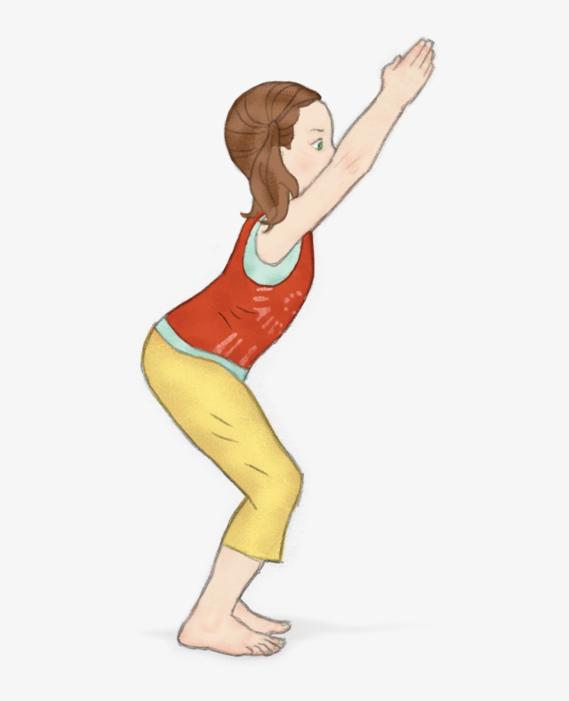 597 X 1024 1 - Chair Pose Kids, transparent png download