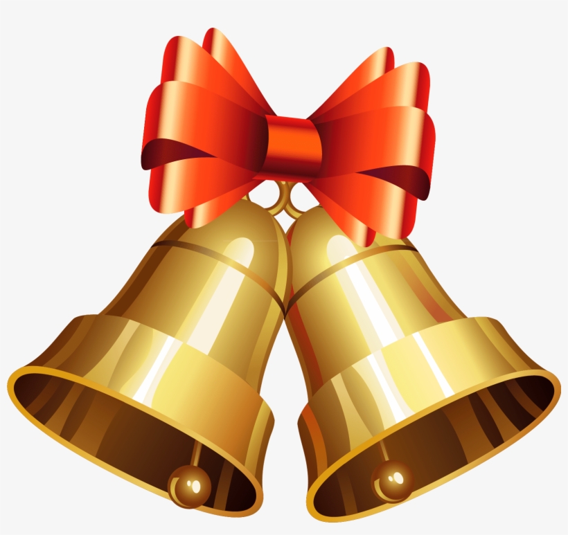 Christmas Bells - Golden Bell Png, transparent png download