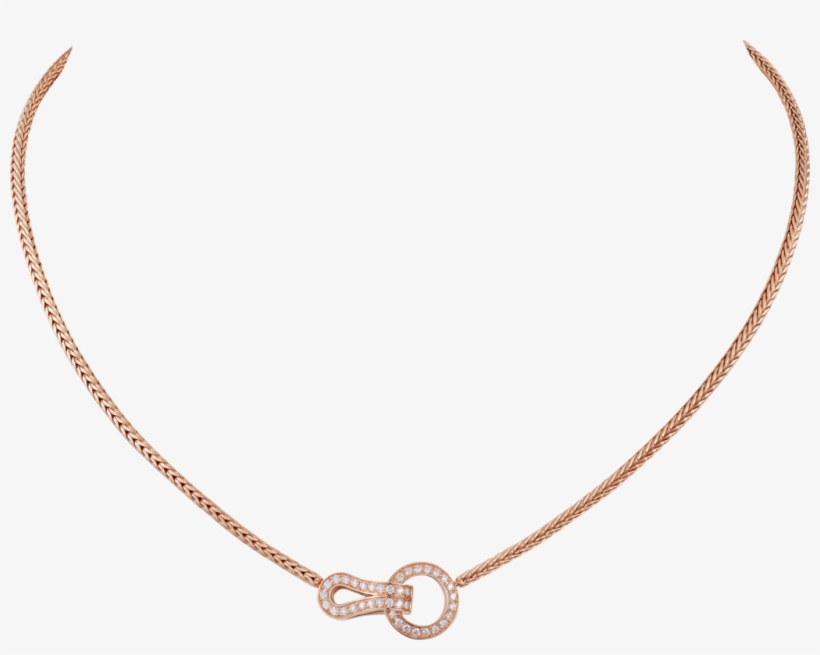 Agrafe Necklacepink Gold, Diamonds - Pearl Necklace, transparent png download