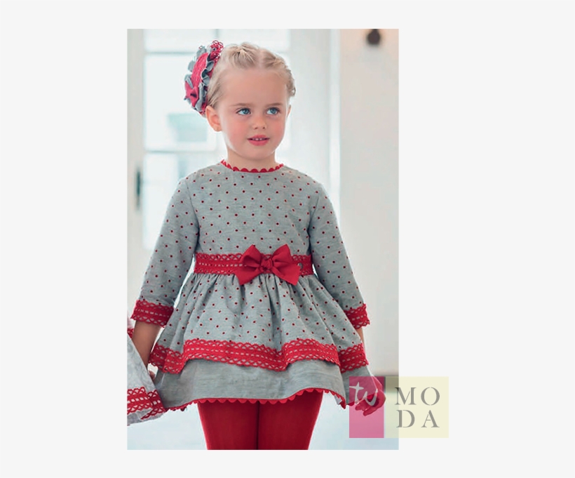 Vestido Dolce Petit 20 2243 V - Dolce Petit Grey And Red Dress, transparent png download