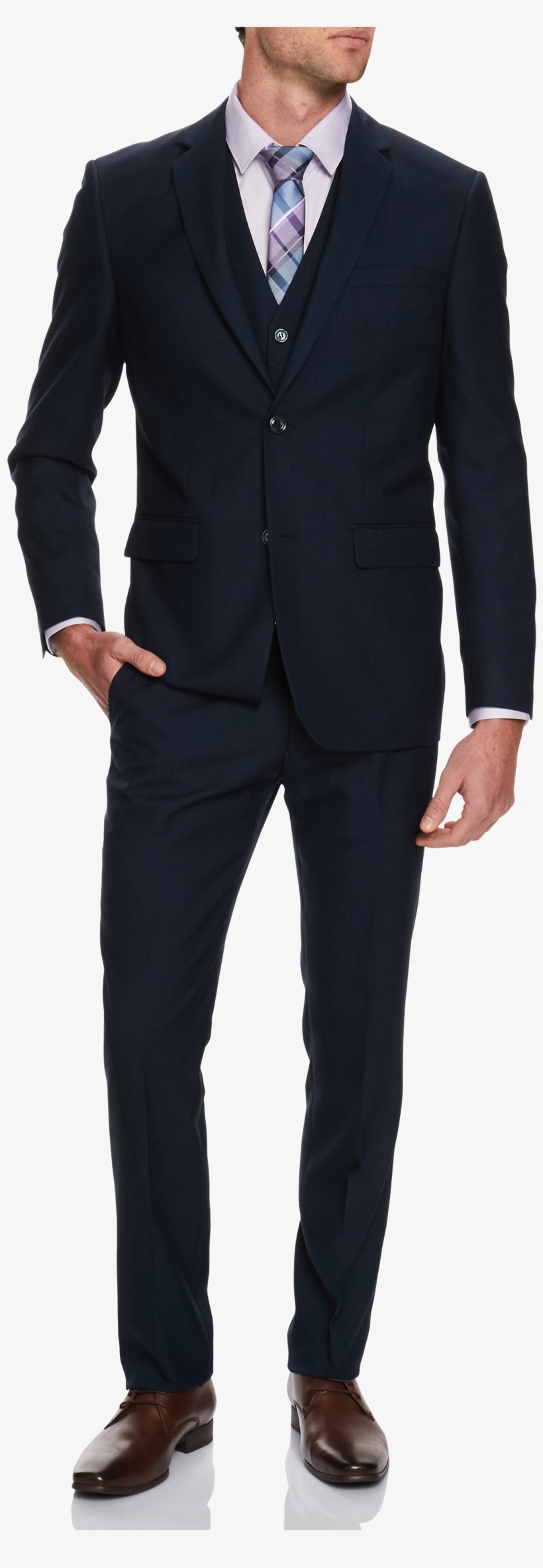 Navy Truman 2 Button Suit - Suit, transparent png download