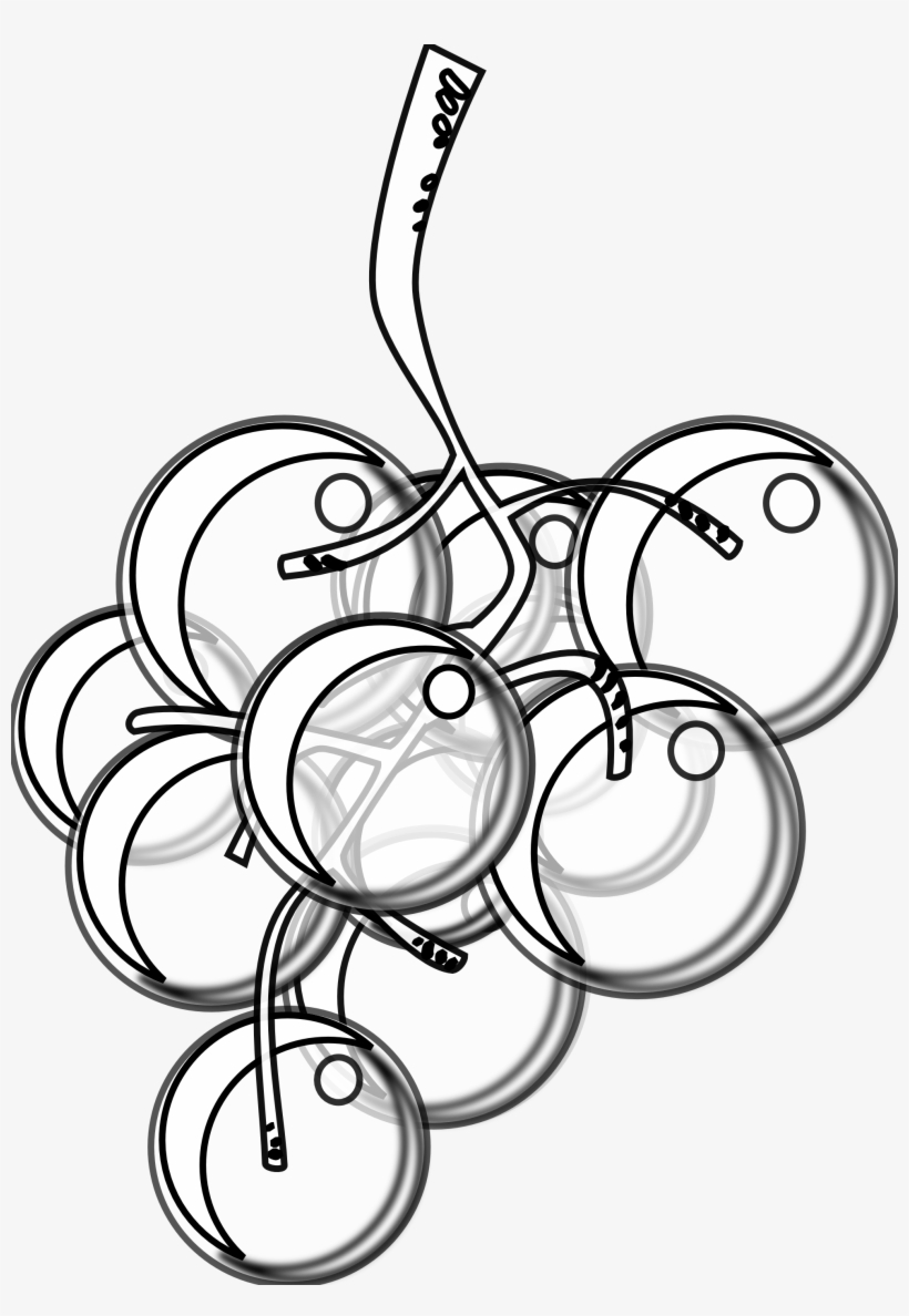 Grape Clipart Graphic - Grapes Png Sketch, transparent png download