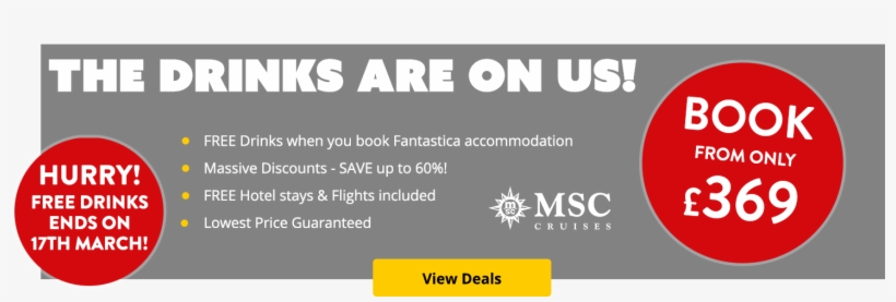 Looking For An Msc Cruise The Drinks Are On Us With - Msc Crociere, transparent png download
