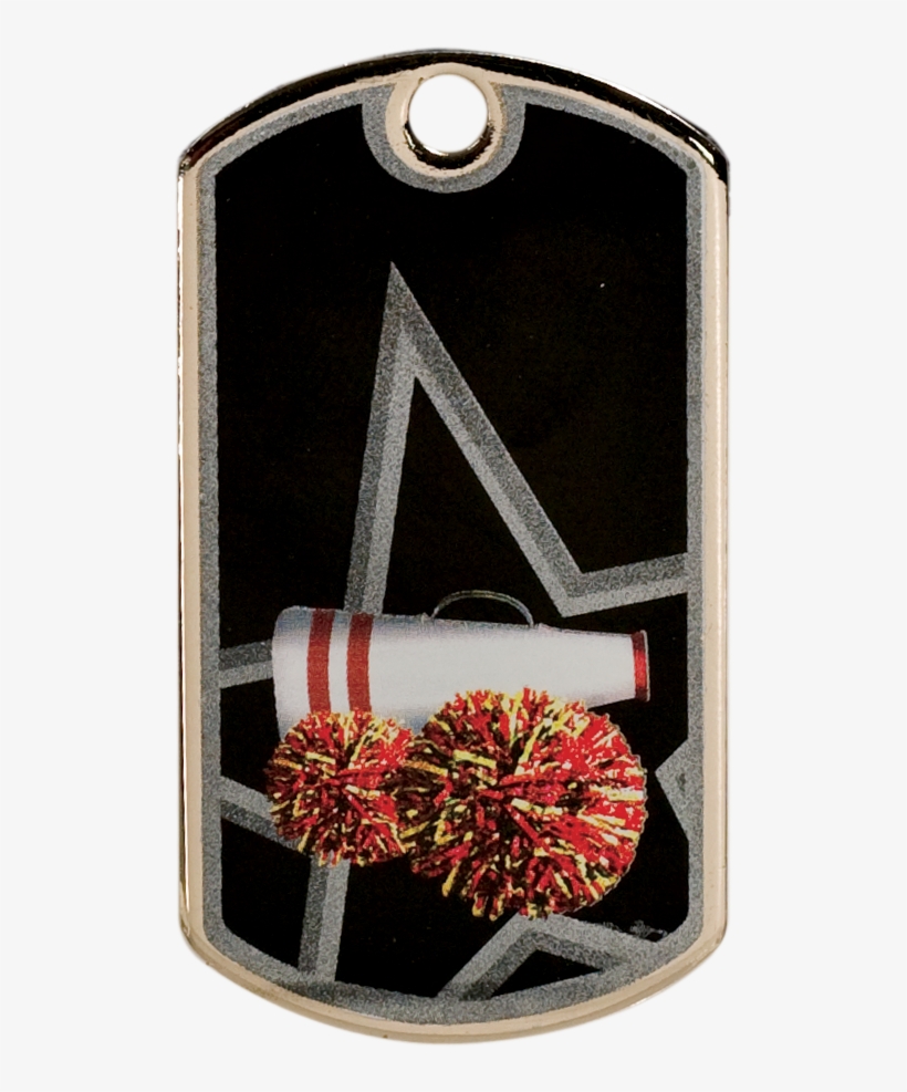 2" Steel Cheer Dog Tag Trophy Gallery, transparent png download