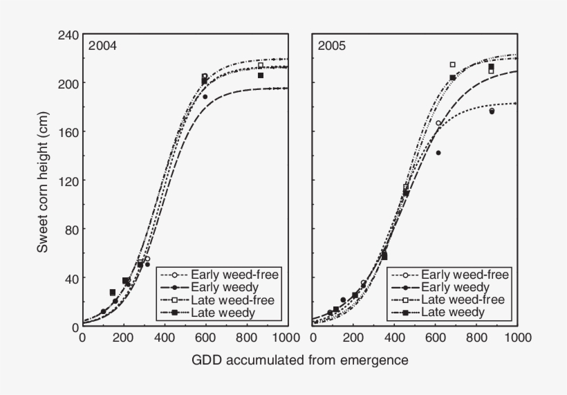 Sweet Corn Height In Relation To Growing Degree Days - Diagram, transparent png download
