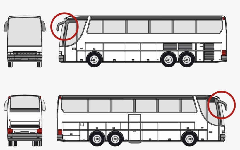 Even Complicated Vehicle Contours Prove No Problem - Car Bus Side By Side, transparent png download