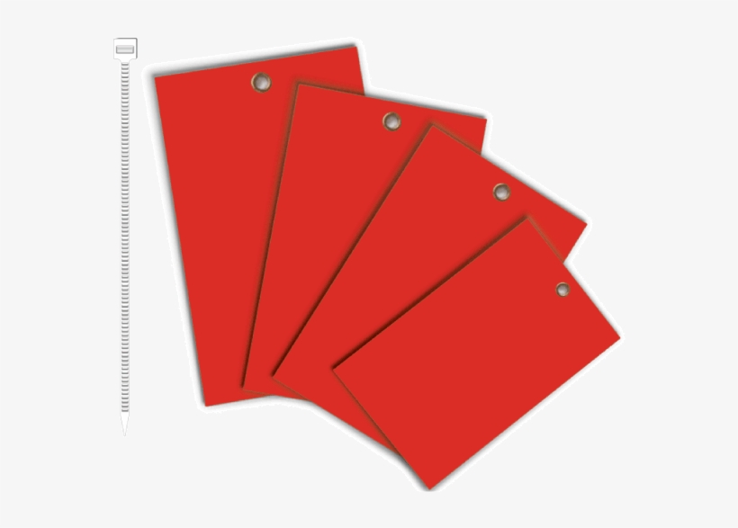 Red Write-on Vinyl Tag - Cardstock Equipment Tags, transparent png download