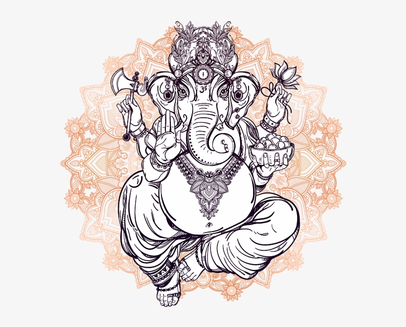 Click And Drag To Re-position The Image, If Desired - Ganesh Png Black And White, transparent png download