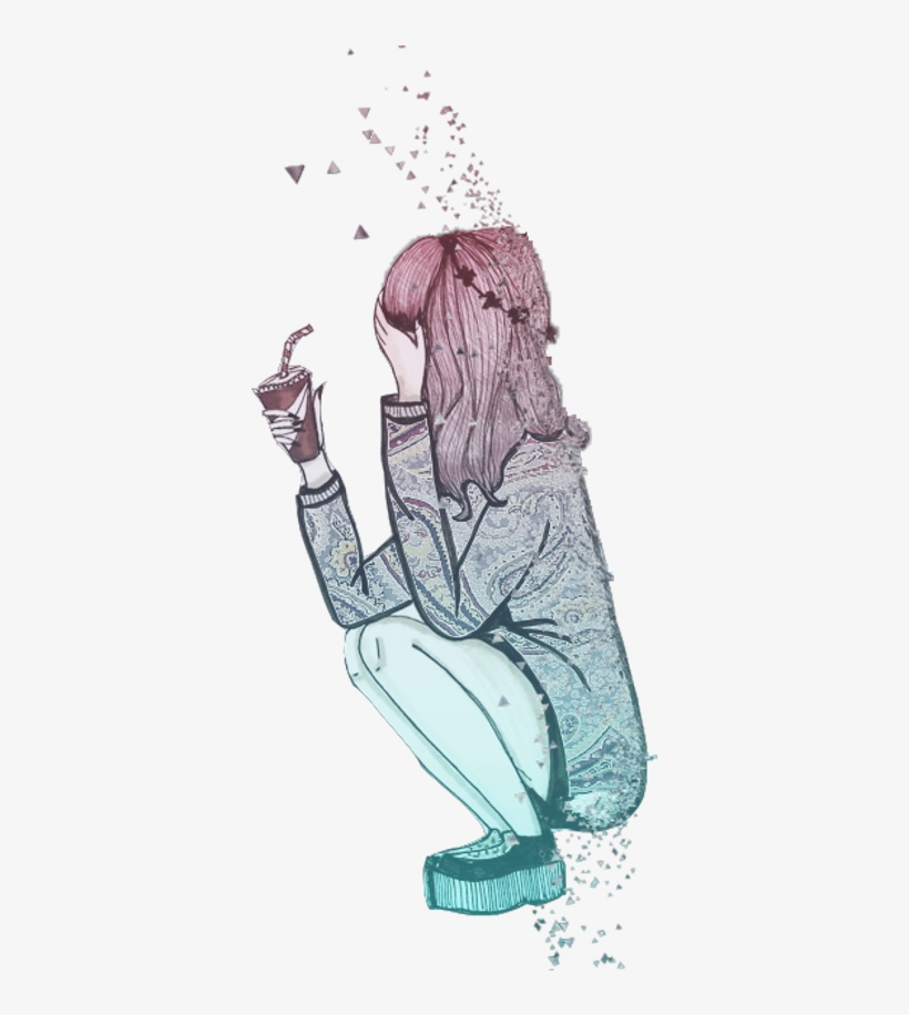 Girl Sticker - Girly Thoughts, transparent png download