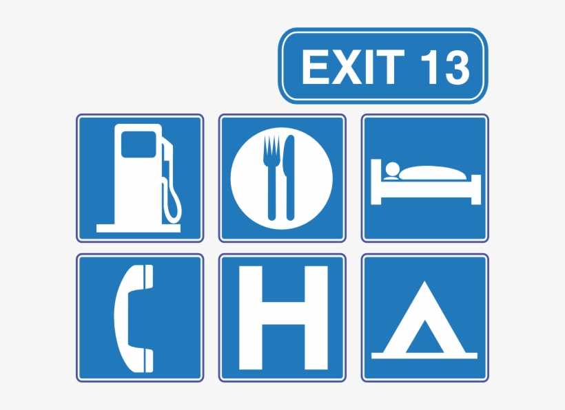 Public Facilities Clipart 2 By Robert - Gas Food Lodging Sign, transparent png download