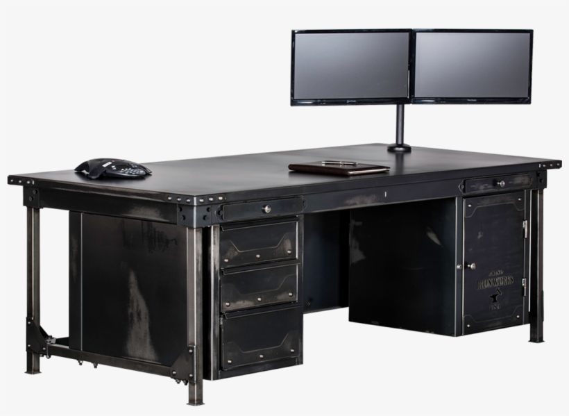 Ironworks Executive Desk Ironworks - Desk, transparent png download