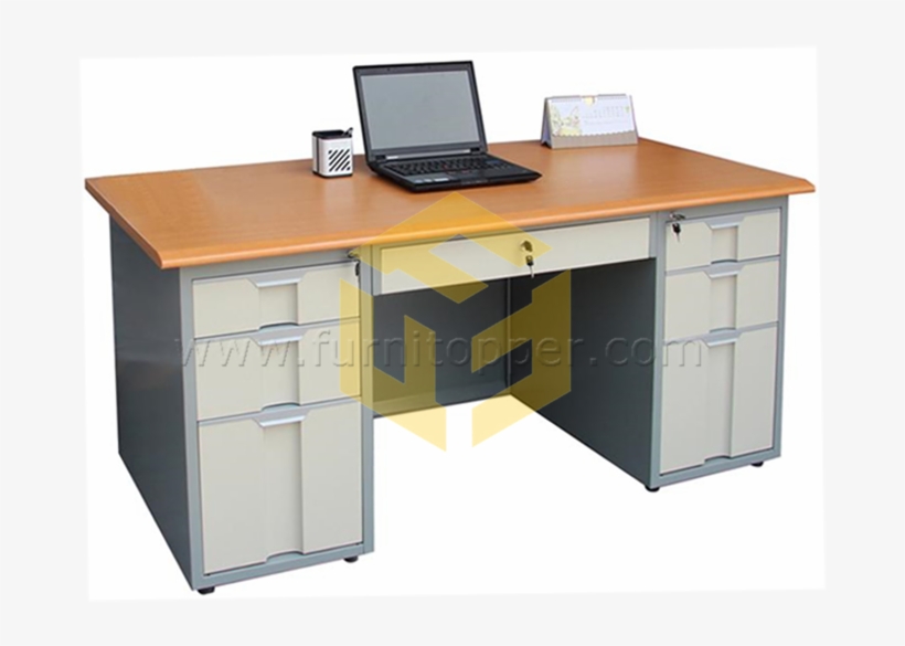 Office Personal Computer Table - Escritorio De Oficina Con Cajones, transparent png download