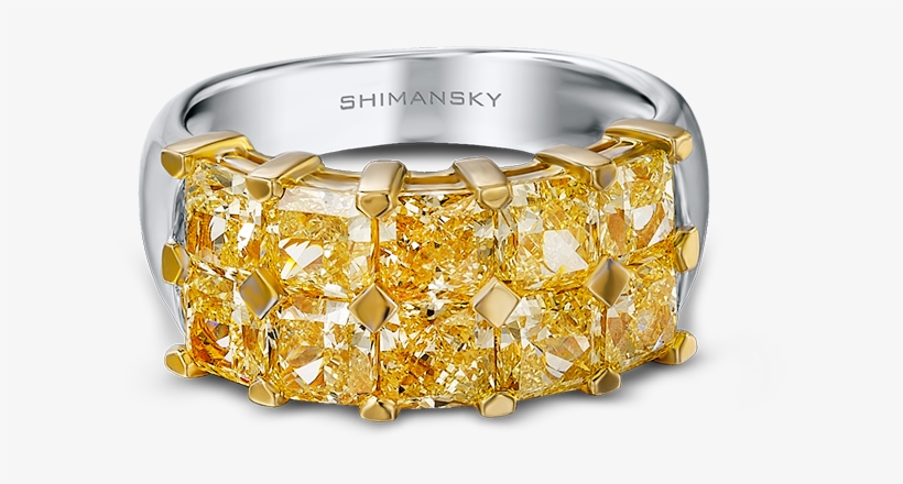 31 Half Eternity Double Row My Girl Yellow - Engagement Ring, transparent png download