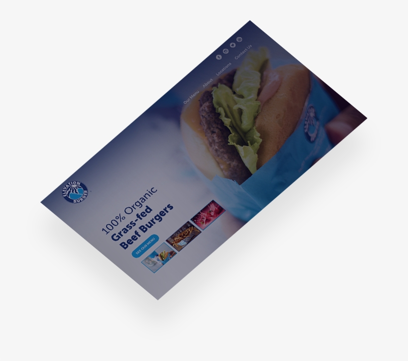 Elevation Burger Web Design - Flyer, transparent png download