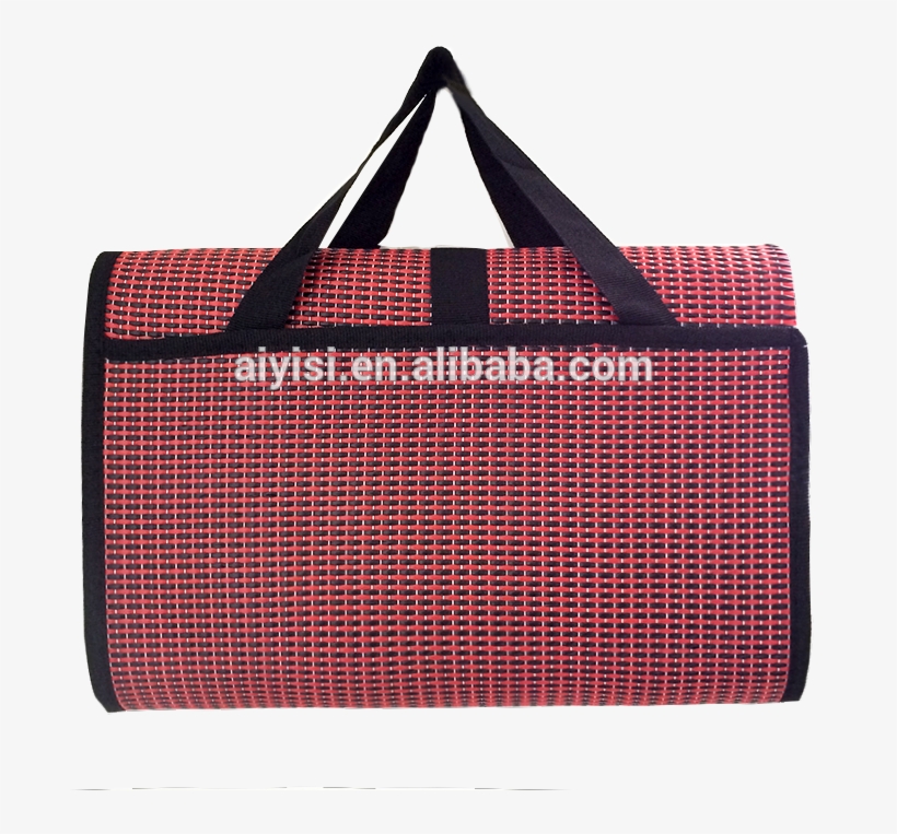 Cheap Beach Bag With Mat Woven Plastic Outdoor Mats - Handbag, transparent png download