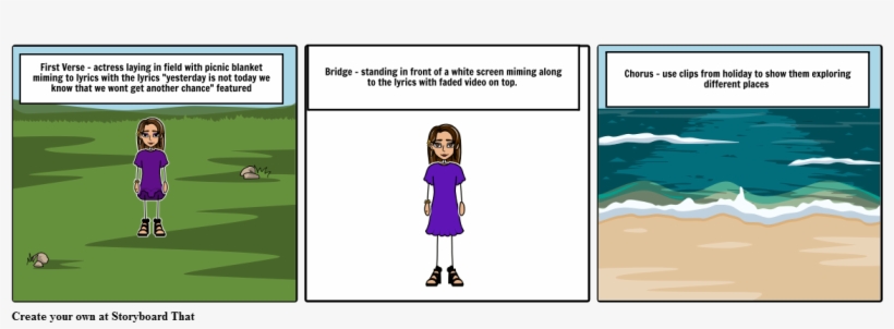 Music Video Storyboard - Cartoon, transparent png download