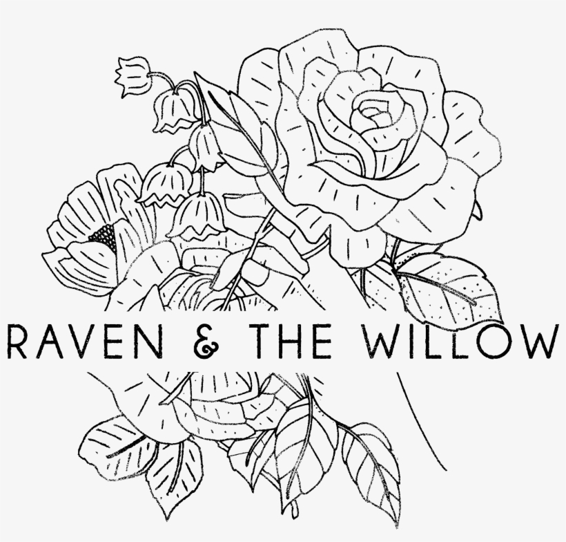 Raven And The Willow - Line Art, transparent png download