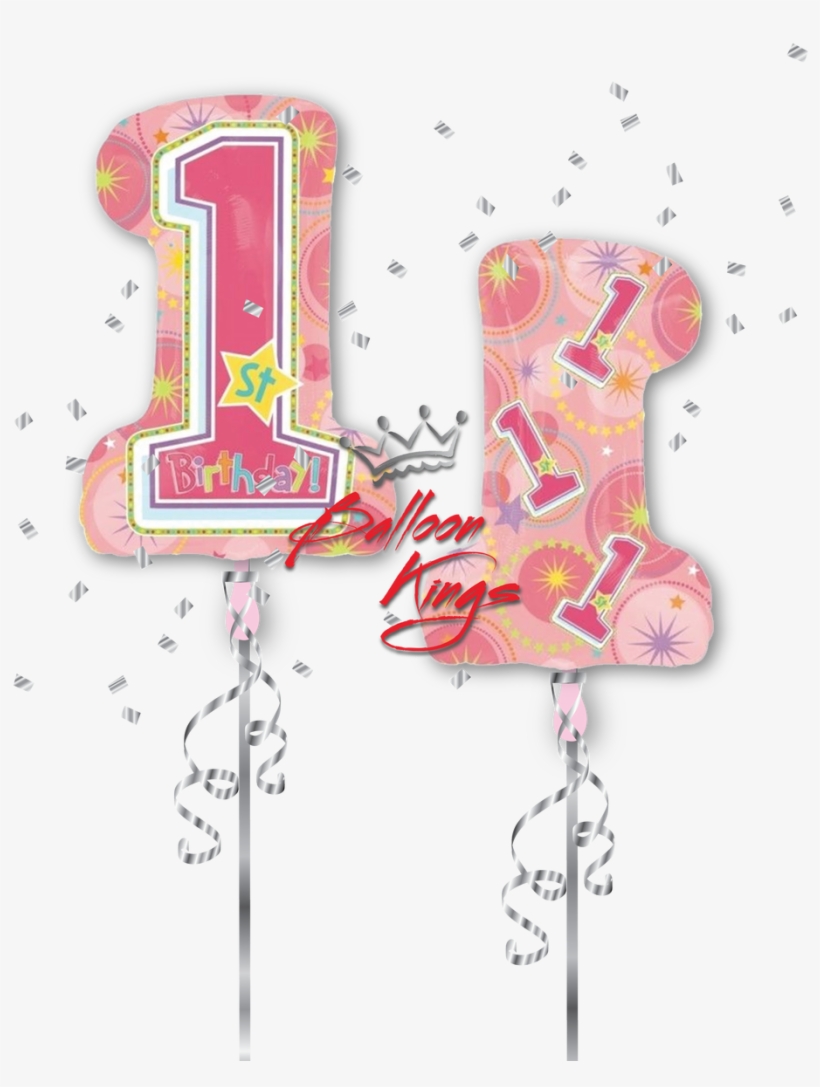 1st Birthday Number Shape - Drawing, transparent png download