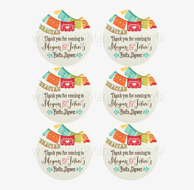 Mexican Fiesta Bridal Shower Sticker Tag - Label, transparent png download