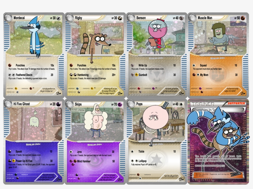 Regular Show Pokemon Cards, transparent png download