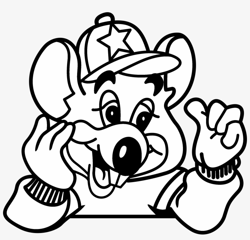 Chucke Cheeses Pizza 2 Logo Black And White - Chuck E Cheese Svg, transparent png download