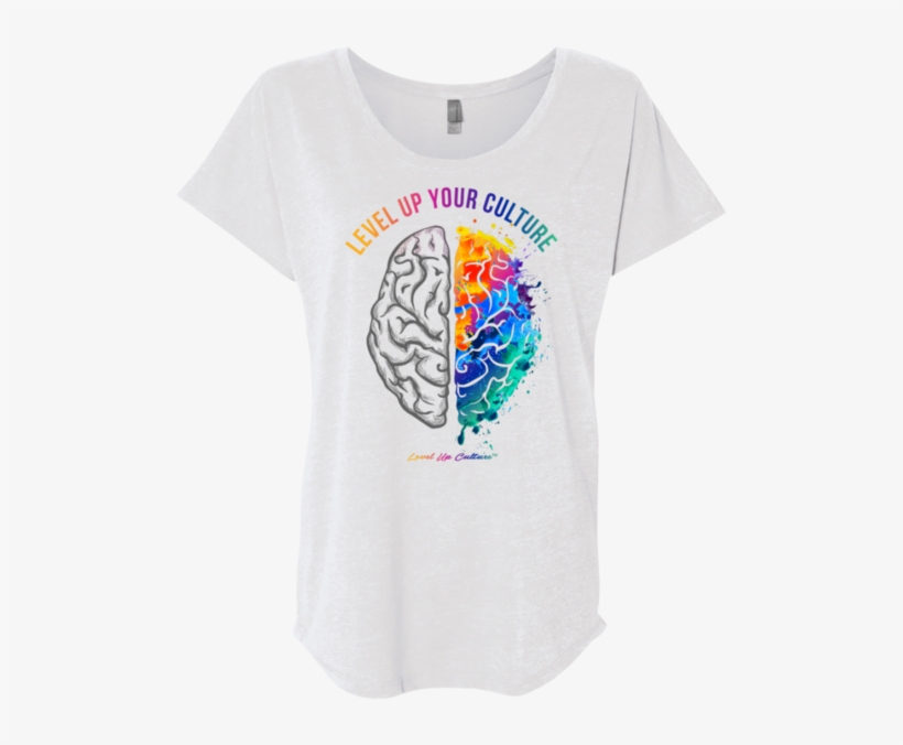 "level Up Your Culture" Women's T-shirt - Brain Hemispheres, transparent png download