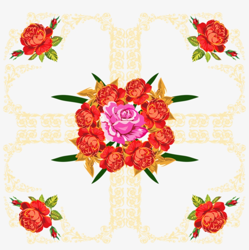 Frames Frame Borders Border Collages Collage Flowers - Rose, transparent png download