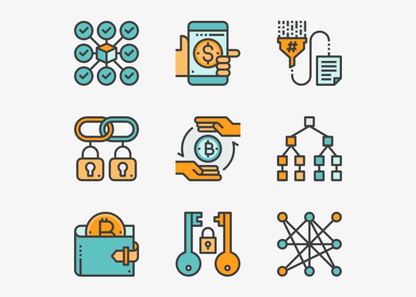 Cryptocurrency Blockchain - Iconos Para Infografias Png, transparent png download