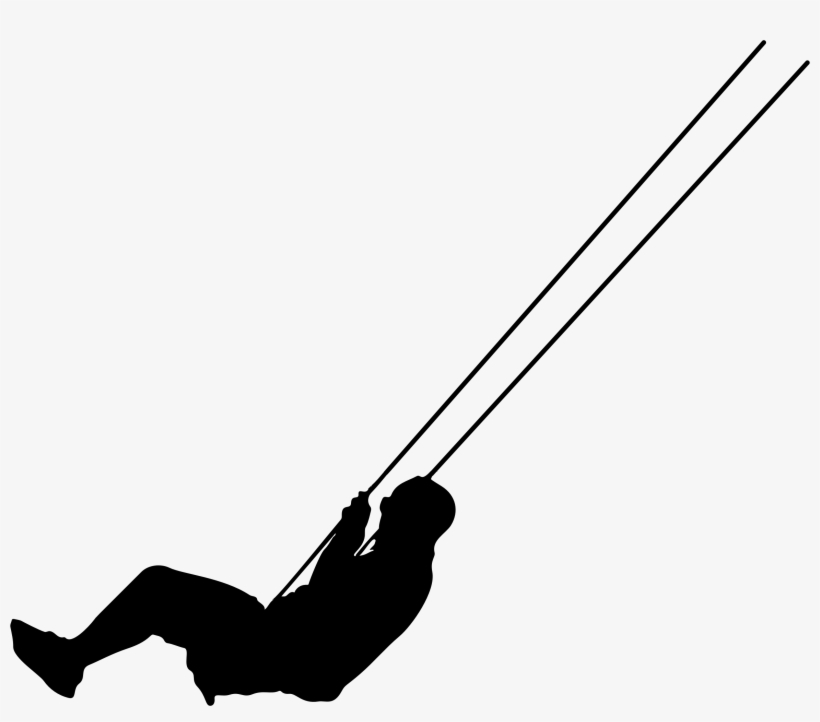 Big Image - Silhouette Of Person Swinging, transparent png download