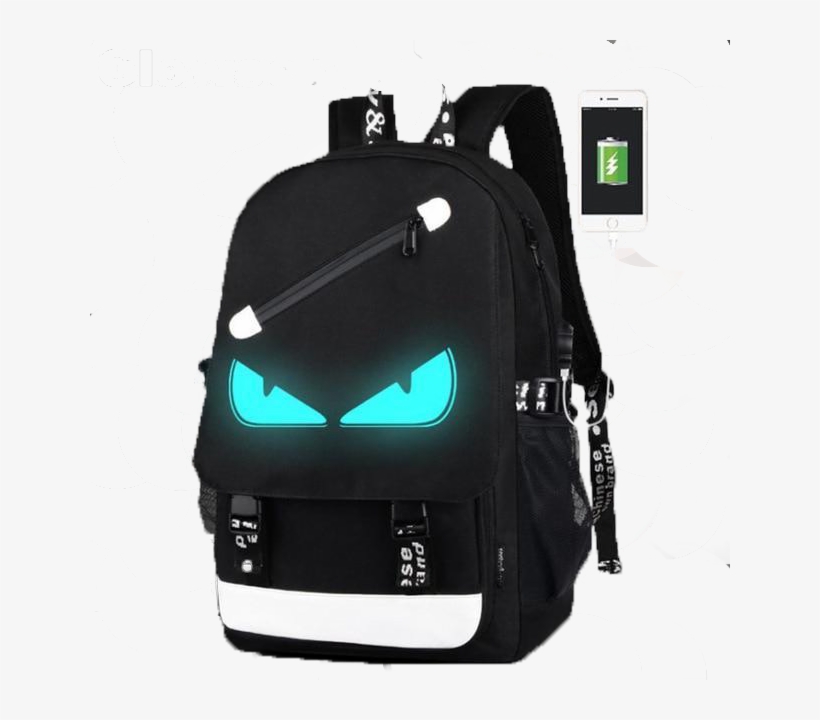 Glowing Backpack Usb Charger - School Bag For Men, transparent png download